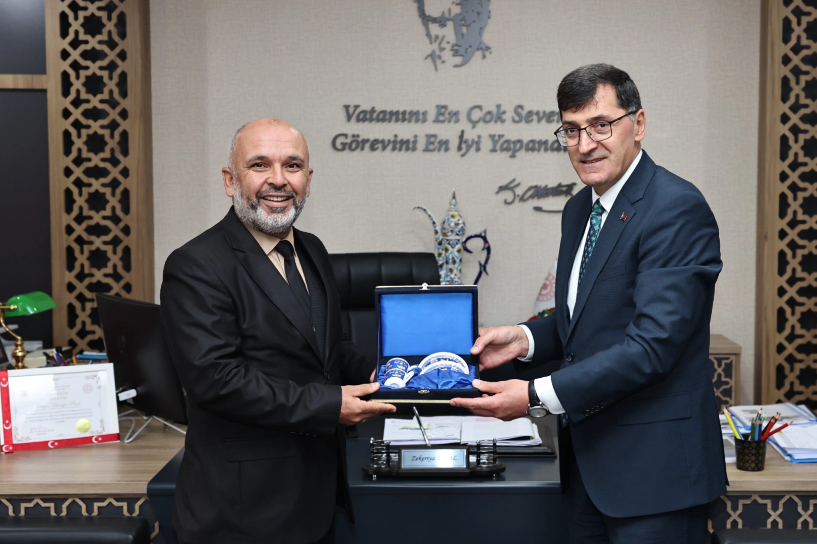 Kütahya'da Başkan Kahveci'den Müdür Ünal'a turistik ziyaret