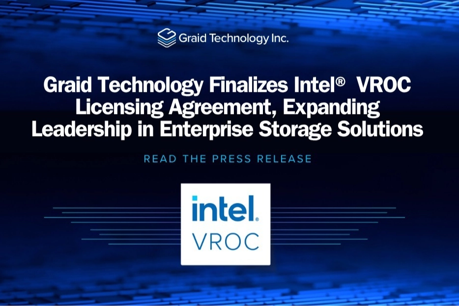 Graid Technology, Intel VROC lisans anlaşmasını tamamladı... Graid, kurumsal depolamada liderliği genişletiyor