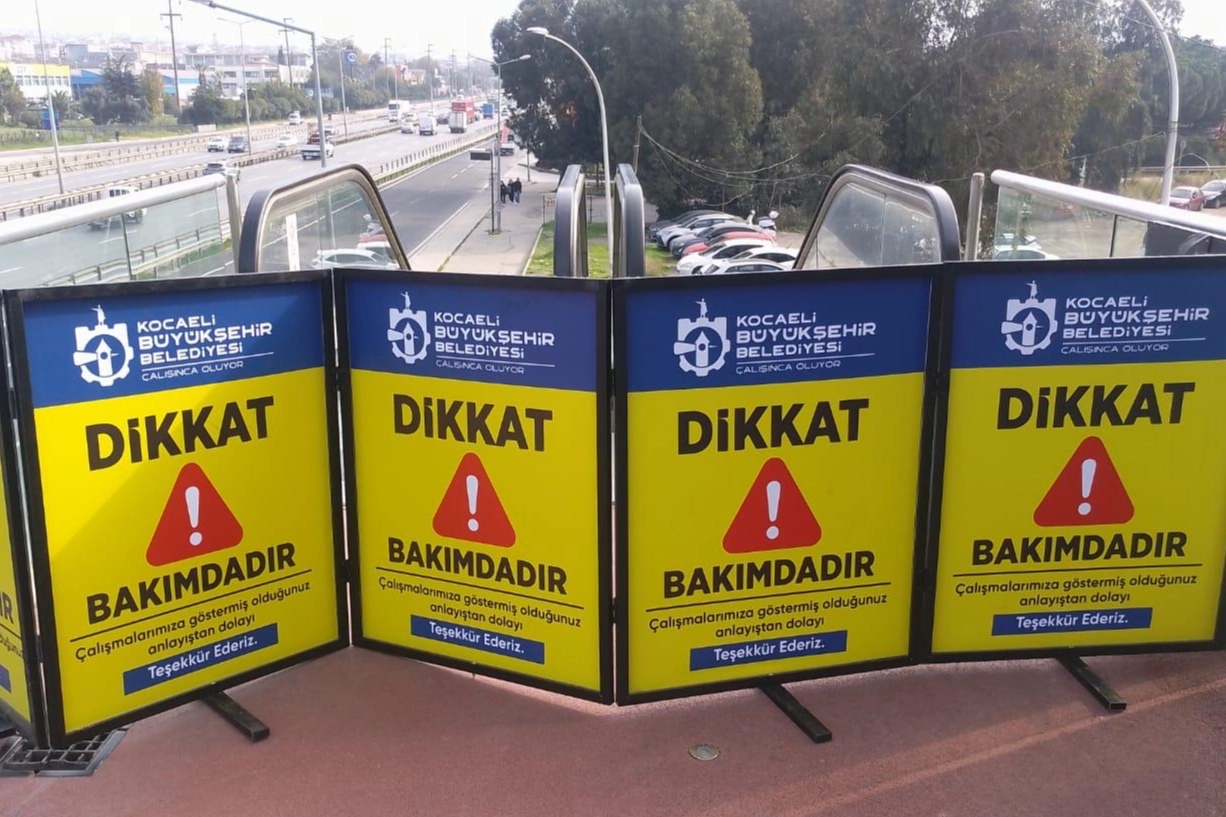Kocaeli’de yürüyen merdivenlere Kasım ayı bakımı başladı