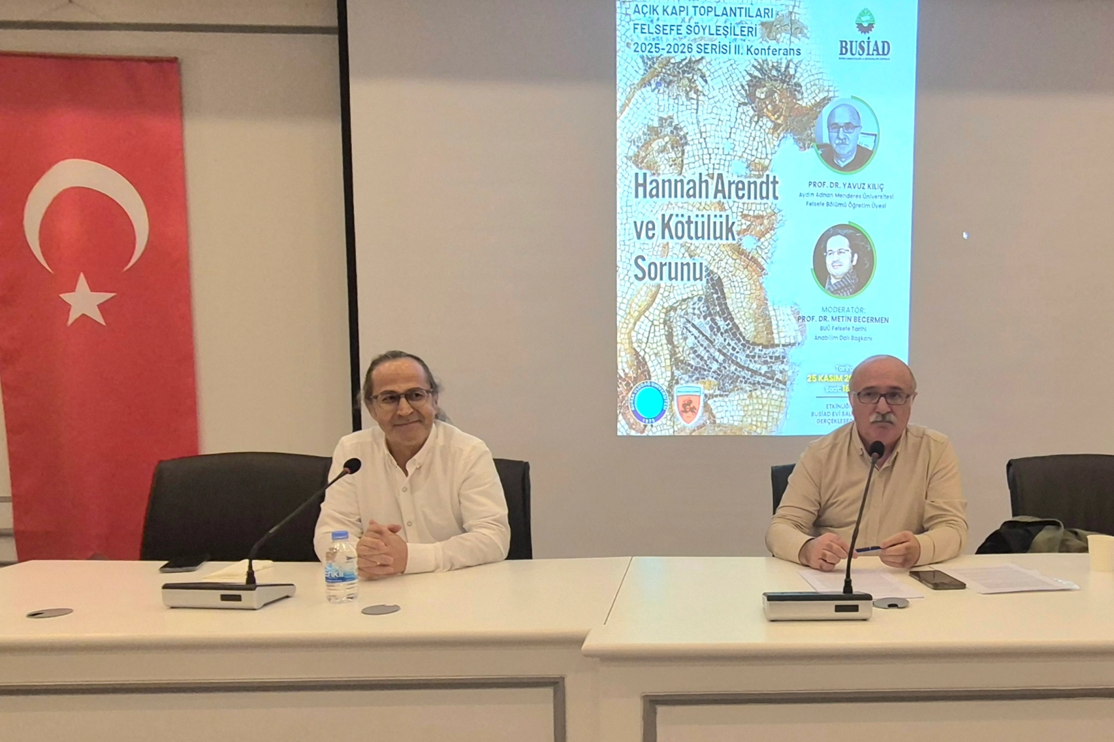 BUSİAD Felsefe Söyleşilerinde 'Hannah Arendt ve Kötülük Sorunu' tartışıldı