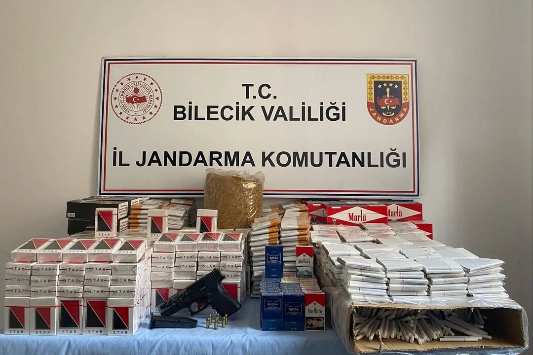 Bilecik Jandarması'ndan kaçak tütün ve silah operasyonu