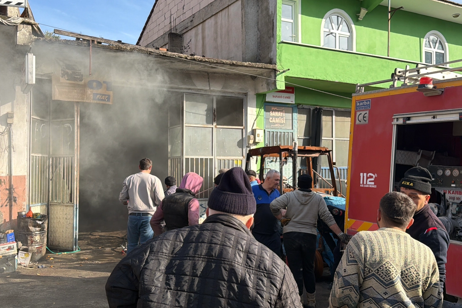 Düzce Yığılca sanayi sitesinde korkutan yangın!