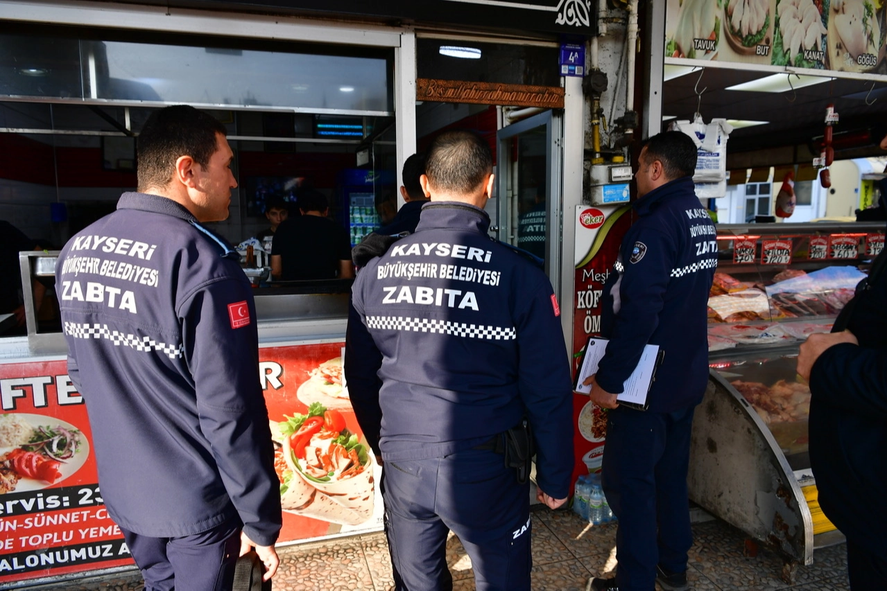 Kayseri zabıtadan işletmelere denetim