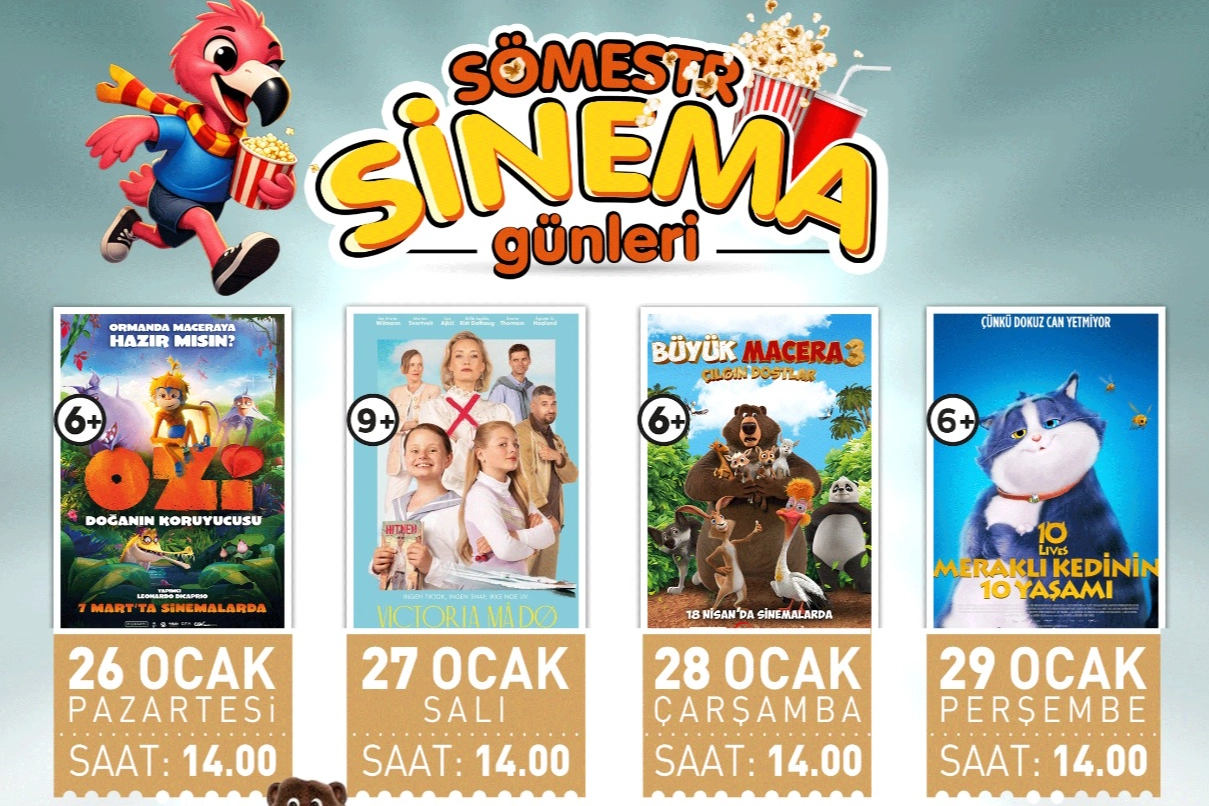 Çiğli’de yarıyıl tatili sinema ve eğlenceyle şenleniyor