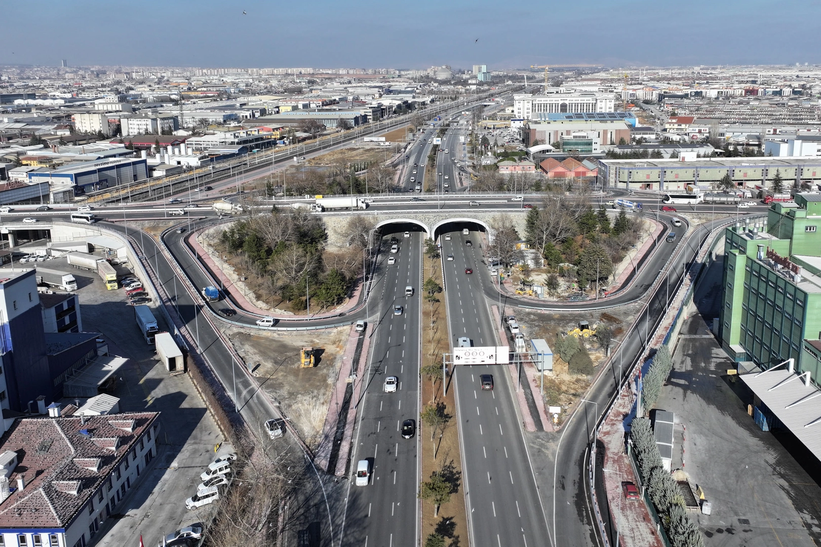 Konya'da Marangozlar Kavşağı faaliyette