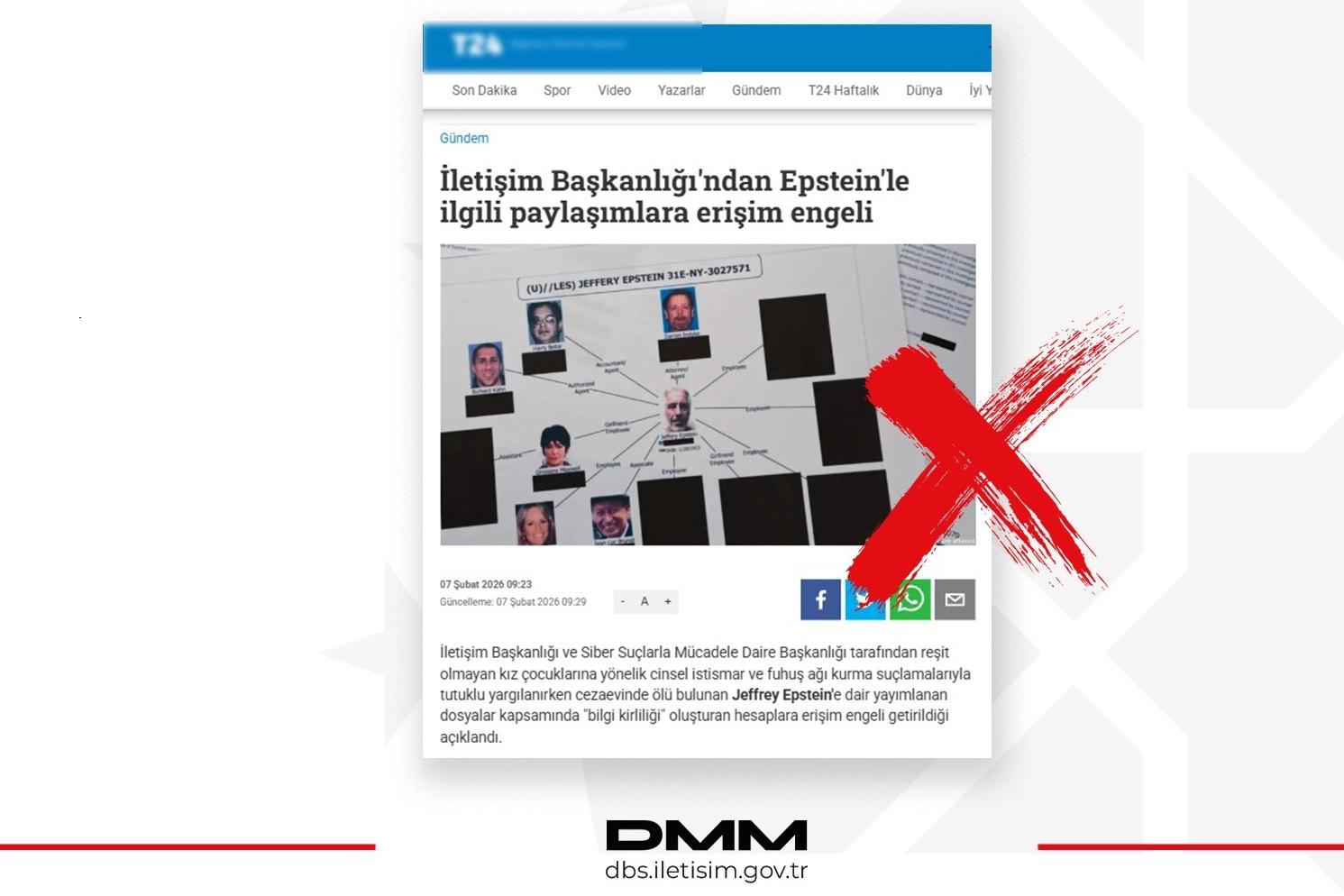İletişim'den "Epstein paylaşımlarına erişim engeli" iddiasına yanıt