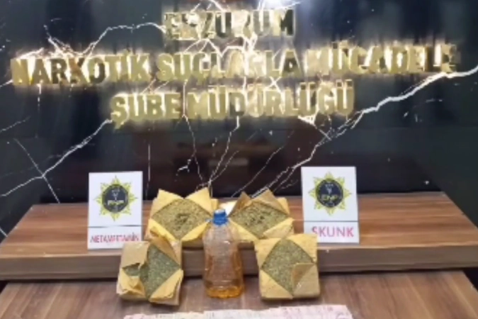 Erzurum’da uyuşturucu operasyonu: 9 kilo madde ele geçirildi