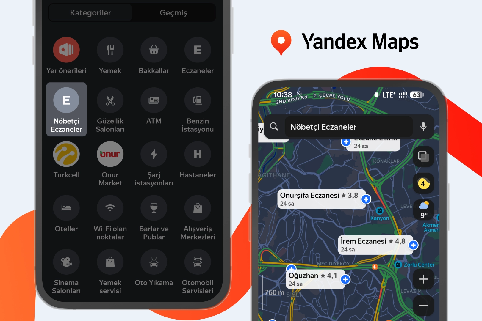 Yandex Maps'te nöbetçi eczanelere erişimi kolaylaştırdı