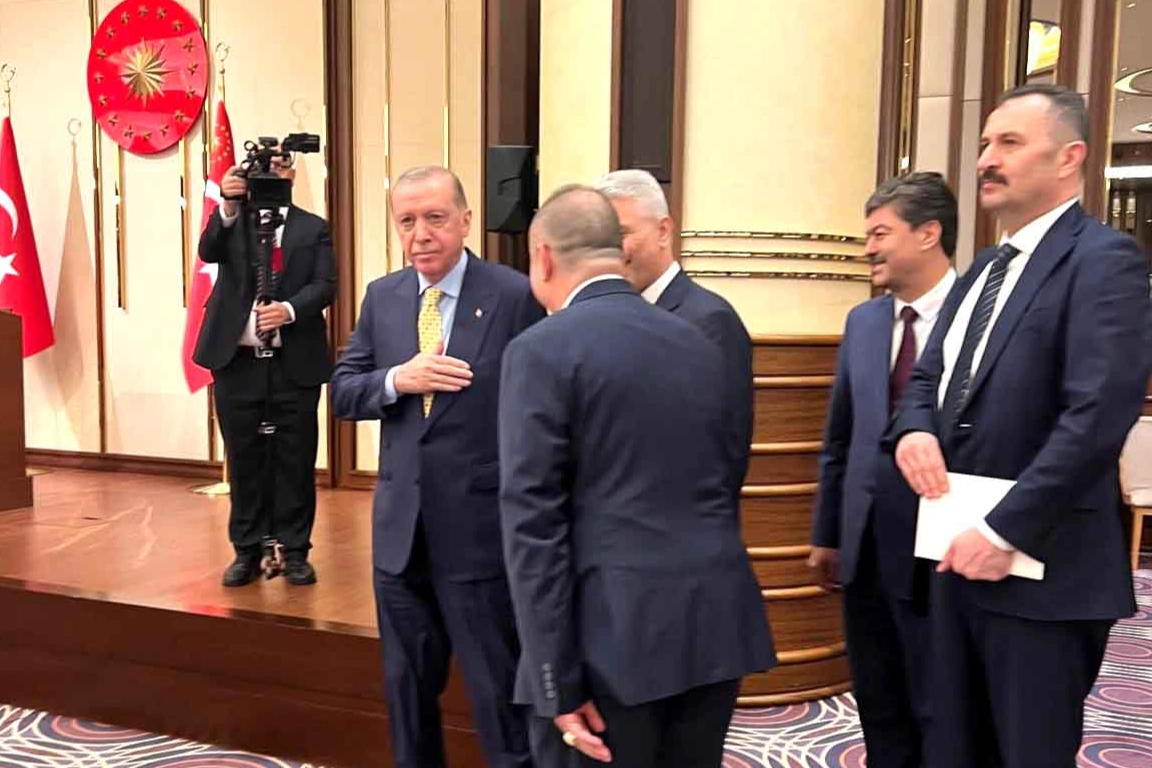 Cumhurbaşkanı Erdoğan, Uluslararası Esnaf Birliği Temsilcilerini kabul etti