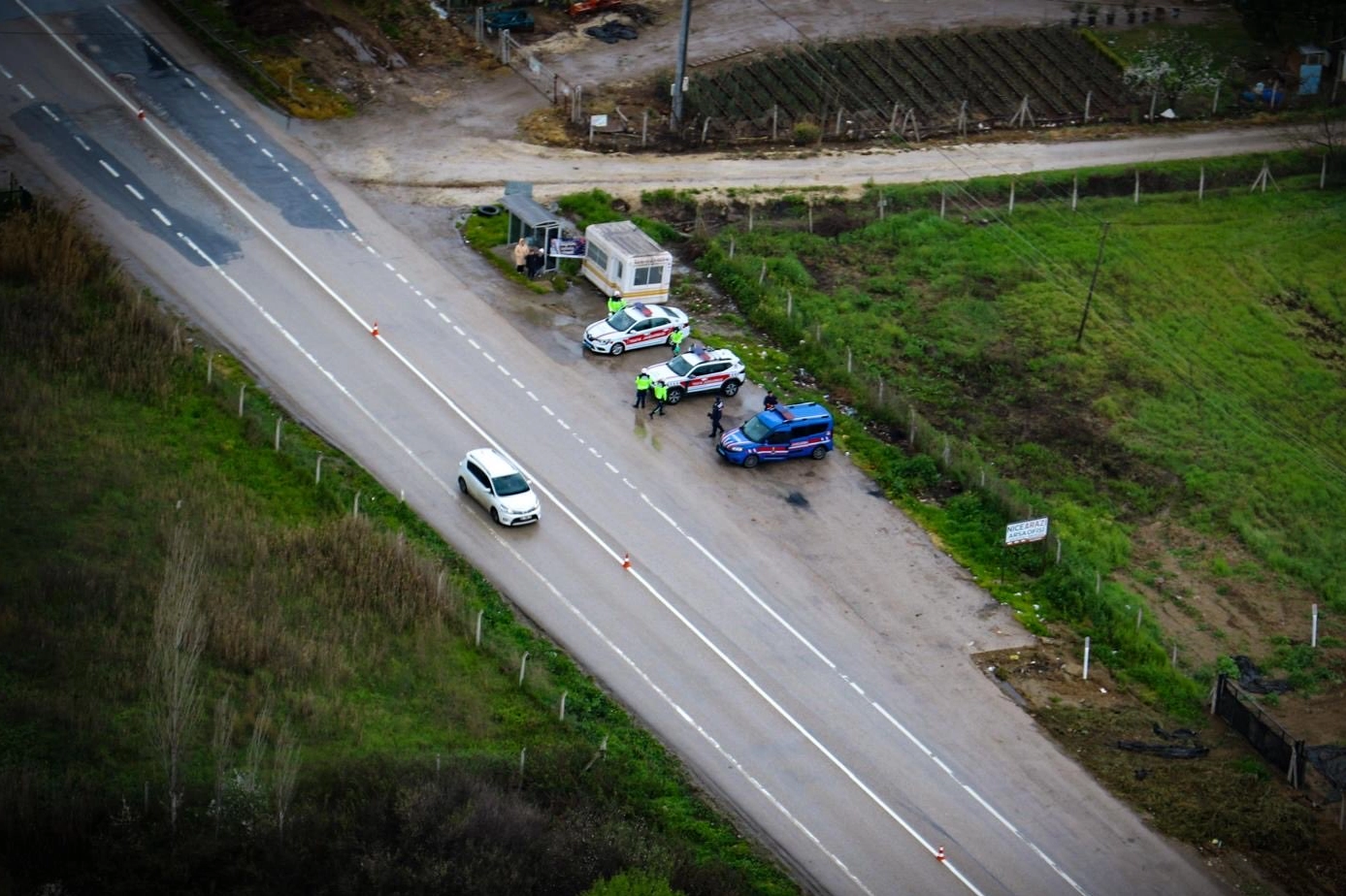 Bursa'da Jandarma havadan ve karadan denetimleri artırdı