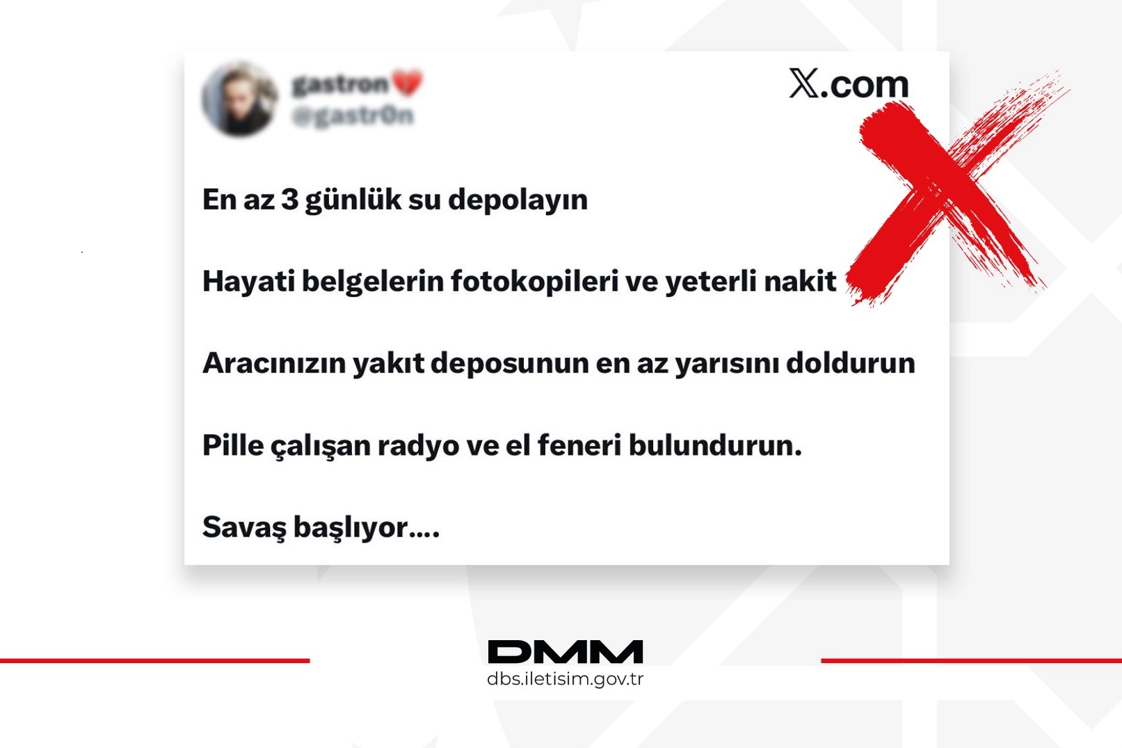 DMM'den "Savaş başlayacak" iddialarına yalanlama
