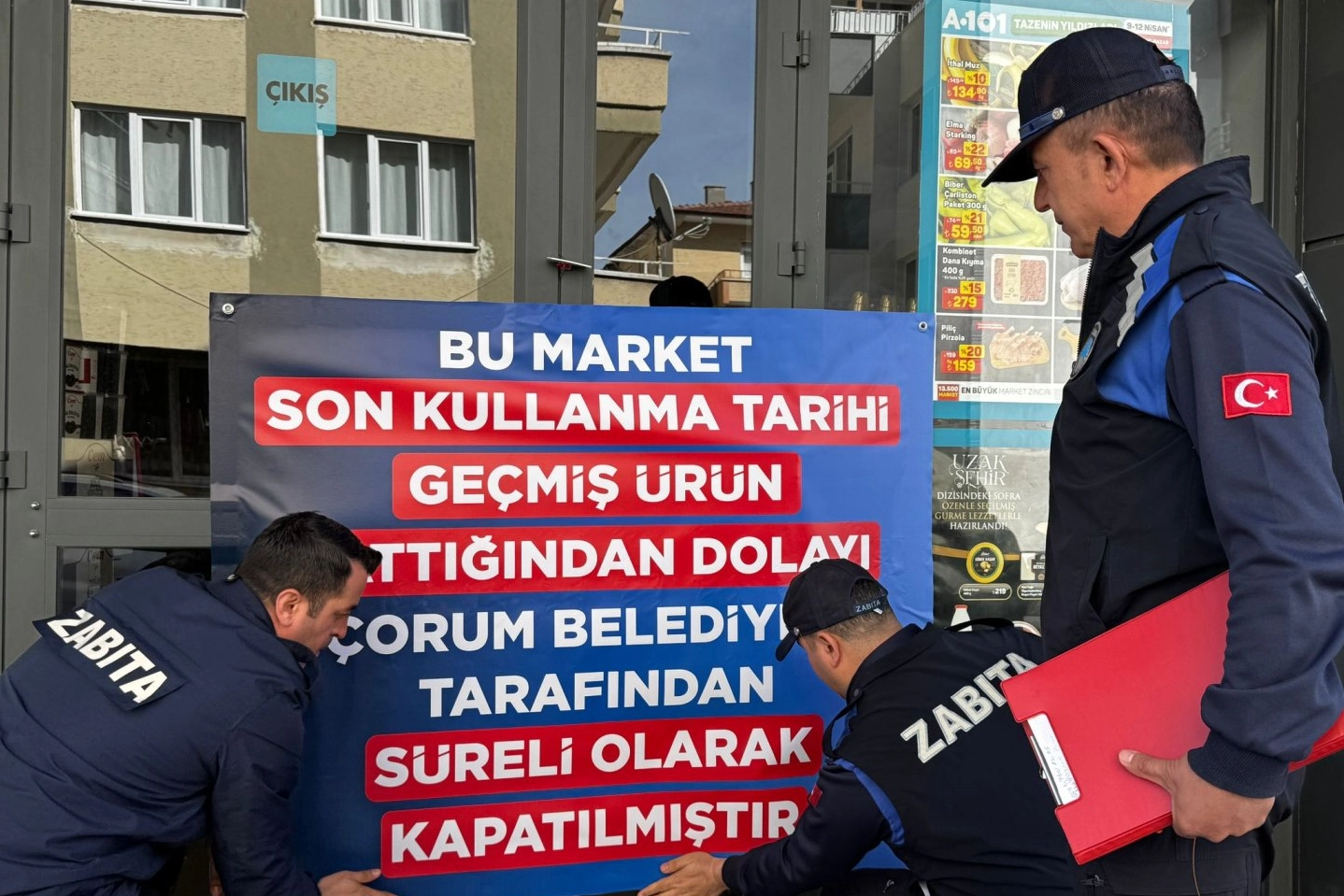 Çorum'da zincir market şubesi mühürlendi